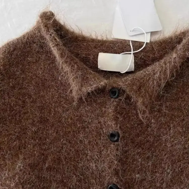 High End Alpaca Wool Sweater For Women'S Autumn And Winter New Item, Maillard Soft And Sticky Temperament Slim Fit Cardigan
High End Alpaca Wool Sweater For Women'S Autumn And Winter New Item, Maillard Soft And Sticky Temperament Slim Fit Cardigan