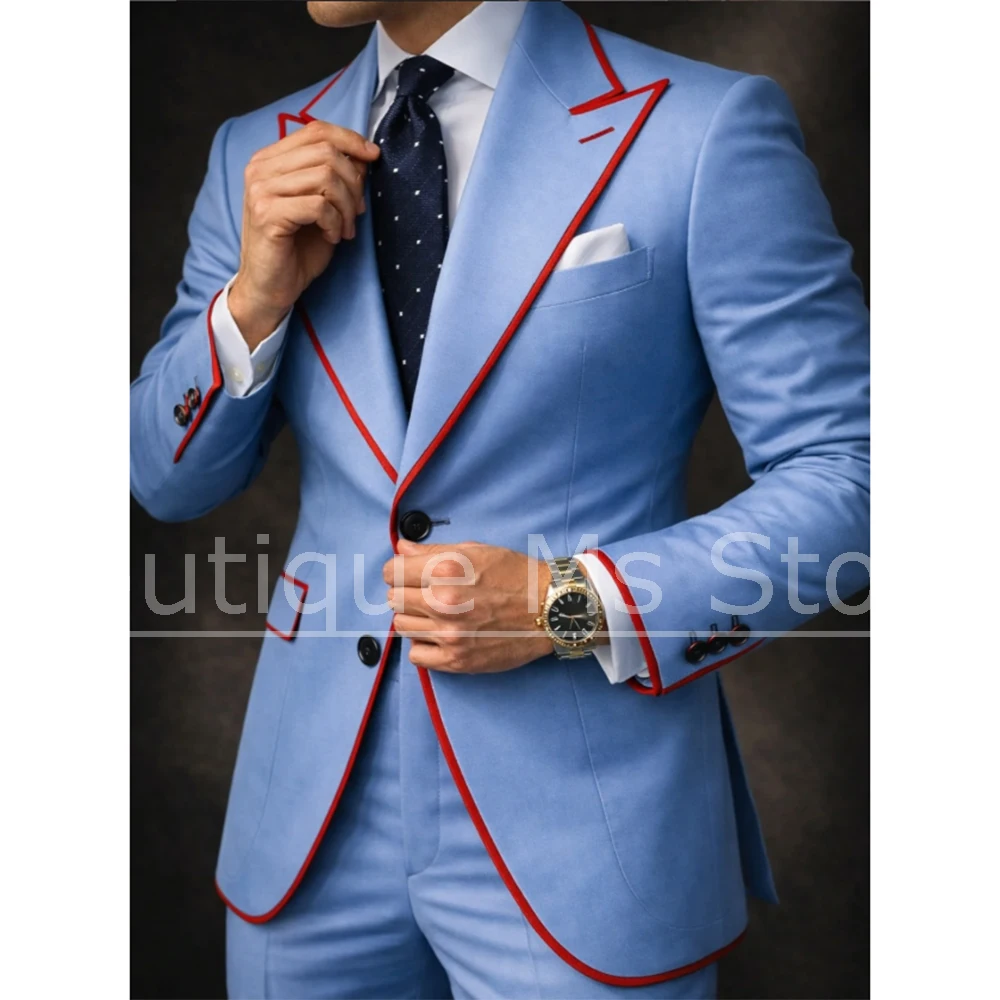 Fashion Men Suit 2 Piece Single Breasted Peak Lapel Slim Fit Blazer and Pants Formal Wedding Groom Prom Party Business Outfit
Fashion Men Suit 2 Piece Single Breasted Peak Lapel Slim Fit Blazer and Pants Formal Wedding Groom Prom Party Business Outfit