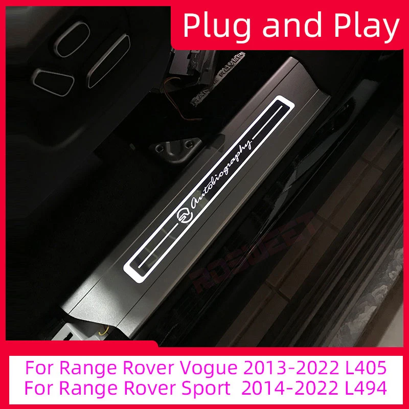 Светодиодная подсветка двери 4 шт. для Range Rover Sport 2014-2022 Vogue 2013-2022, Накладка на порог автомобильной педали, Накладка на порог
Светодиодная подсветка двери 4 шт. для Range Rover Sport 2014-2022 Vogue 2013-2022, Накладка на порог автомобильной педали, Накладка на порог