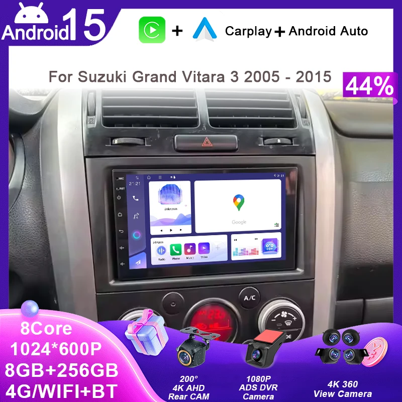 Android 15 For Suzuki Grand Vitara 3 2005-2010 2011-2015 Car Auto Radio Multimedia Video Player Stereo 4G GPS Navigation No 2din
Android 15 For Suzuki Grand Vitara 3 2005-2010 2011-2015 Car Auto Radio Multimedia Video Player Stereo 4G GPS Navigation No 2din