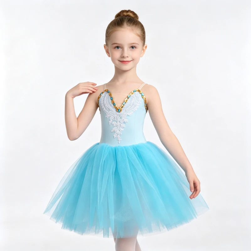 New Girls Lace Long Tulle Ballet Tutu Dress, Kids Princess Ballerina Performance Costume, Birthday Party Ballet Dance Wear
New Girls Lace Long Tulle Ballet Tutu Dress, Kids Princess Ballerina Performance Costume, Birthday Party Ballet Dance Wear