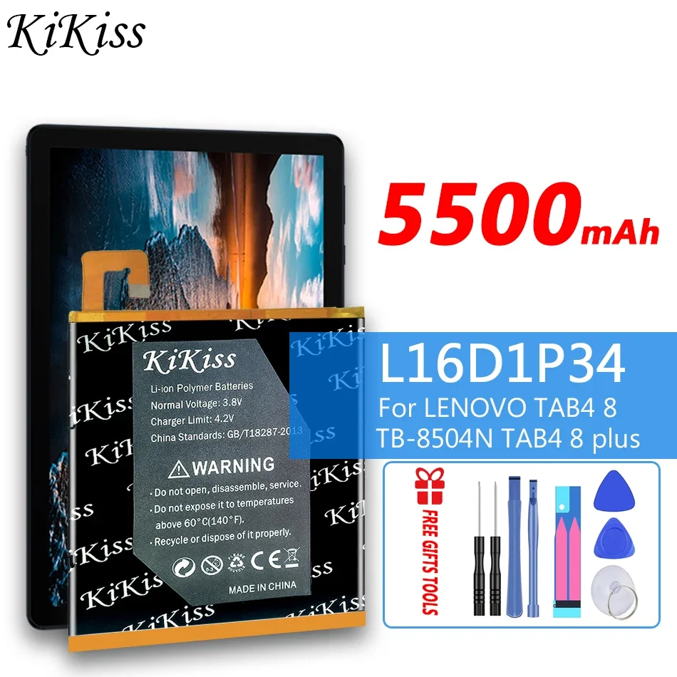 Аккумулятор для планшета емкостью 5500 мАч для LENOVO TAB 4 8 TB-8504N TAB4 8 plus - L16D1P34
Аккумулятор для планшета емкостью 5500 мАч для LENOVO TAB 4 8 TB-8504N TAB4 8 plus - L16D1P34