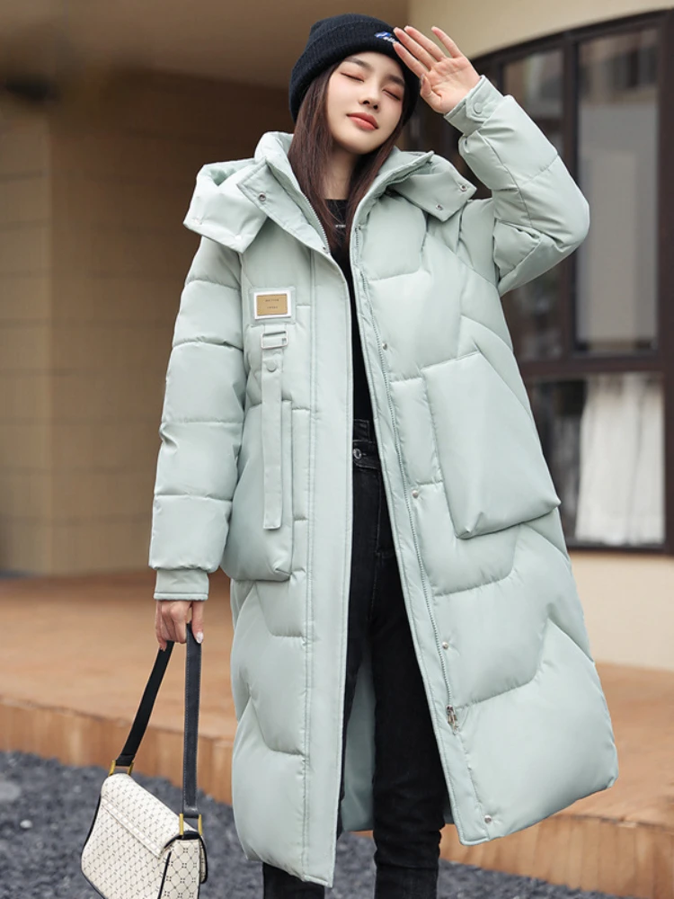 Down Cotton Parkas Jacket for Women Winter New Casual Long Sleeve Hooded Long Korean Fashion Loose Women's Thickening Warm Coats
Down Cotton Parkas Jacket for Women Winter New Casual Long Sleeve Hooded Long Korean Fashion Loose Women's Thickening Warm Coats