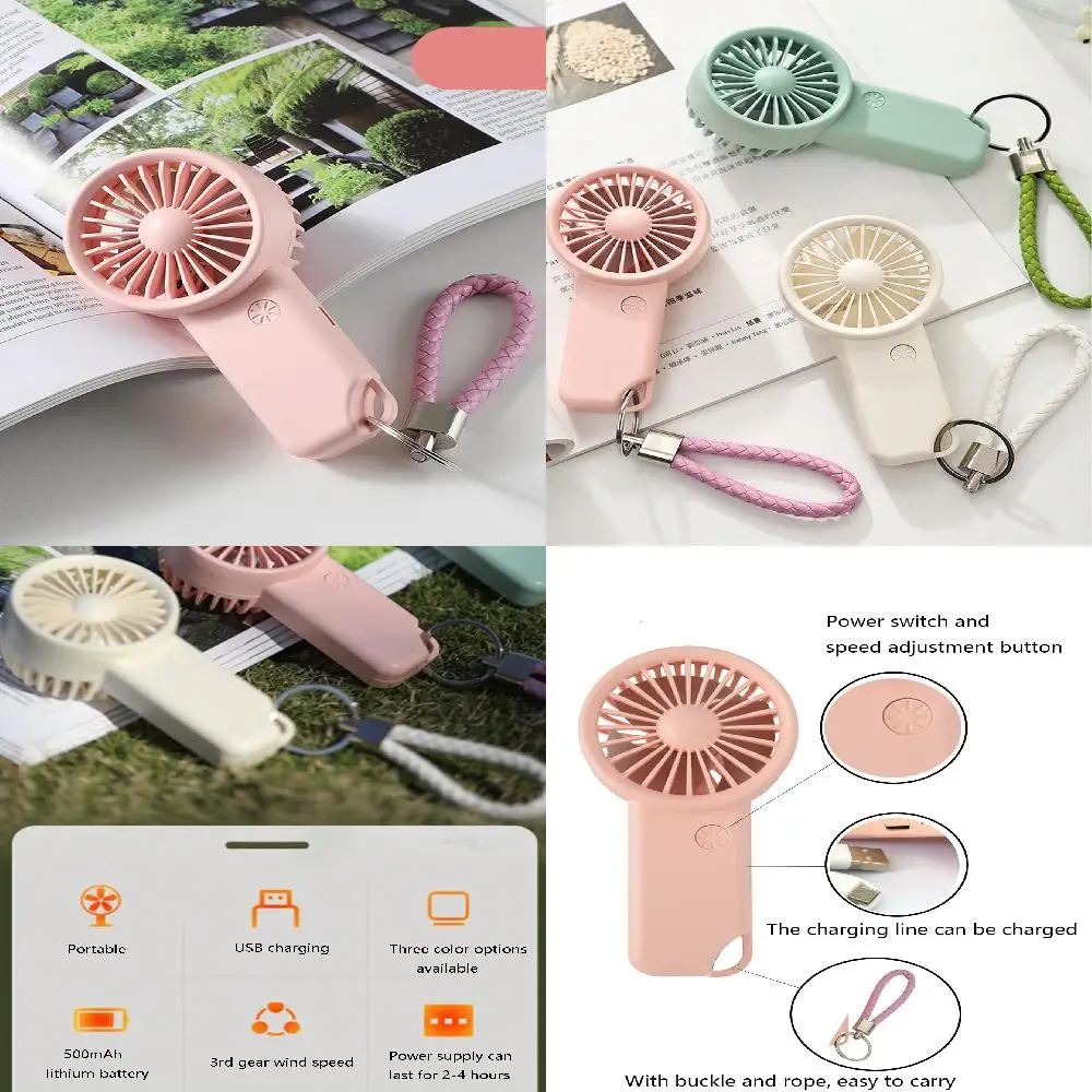 1pc Rechargeable Handheld Portable Mini Fan With 500mah Battery, Strap & 3-Speed Setting
1pc Rechargeable Handheld Portable Mini Fan With 500mah Battery, Strap & 3-Speed Setting