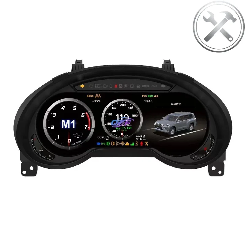 12.3‑inch LINUX System 1920720 Virtual Cockpit HD LCD Digital Dashboard Speedometer Interior Retrofit Kit for Prado 2004-2009
12.3‑inch LINUX System 1920720 Virtual Cockpit HD LCD Digital Dashboard Speedometer Interior Retrofit Kit for Prado 2004-2009