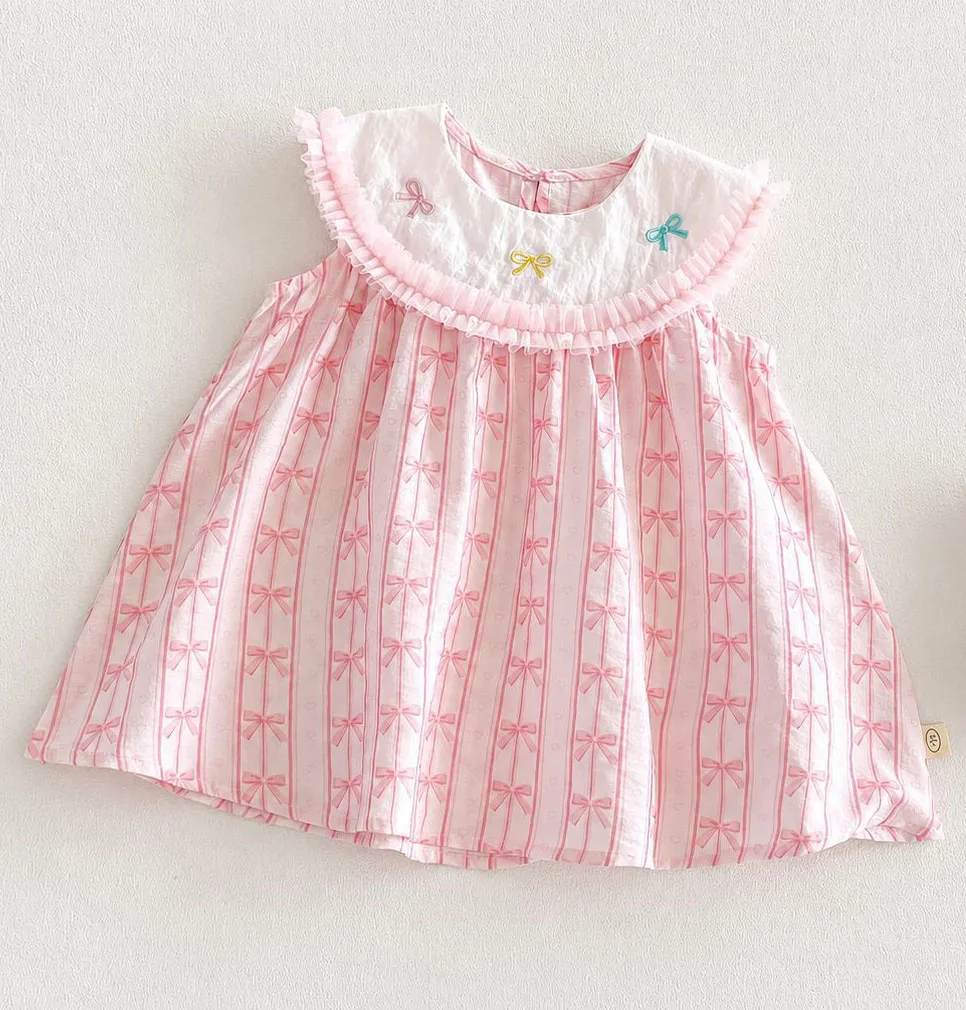 9M-5Y Summer Girls Princess Dress Cute Korean Style Embroidered Bow Dress For Girls Sweet Kids Clothes
9M-5Y Summer Girls Princess Dress Cute Korean Style Embroidered Bow Dress For Girls Sweet Kids Clothes
