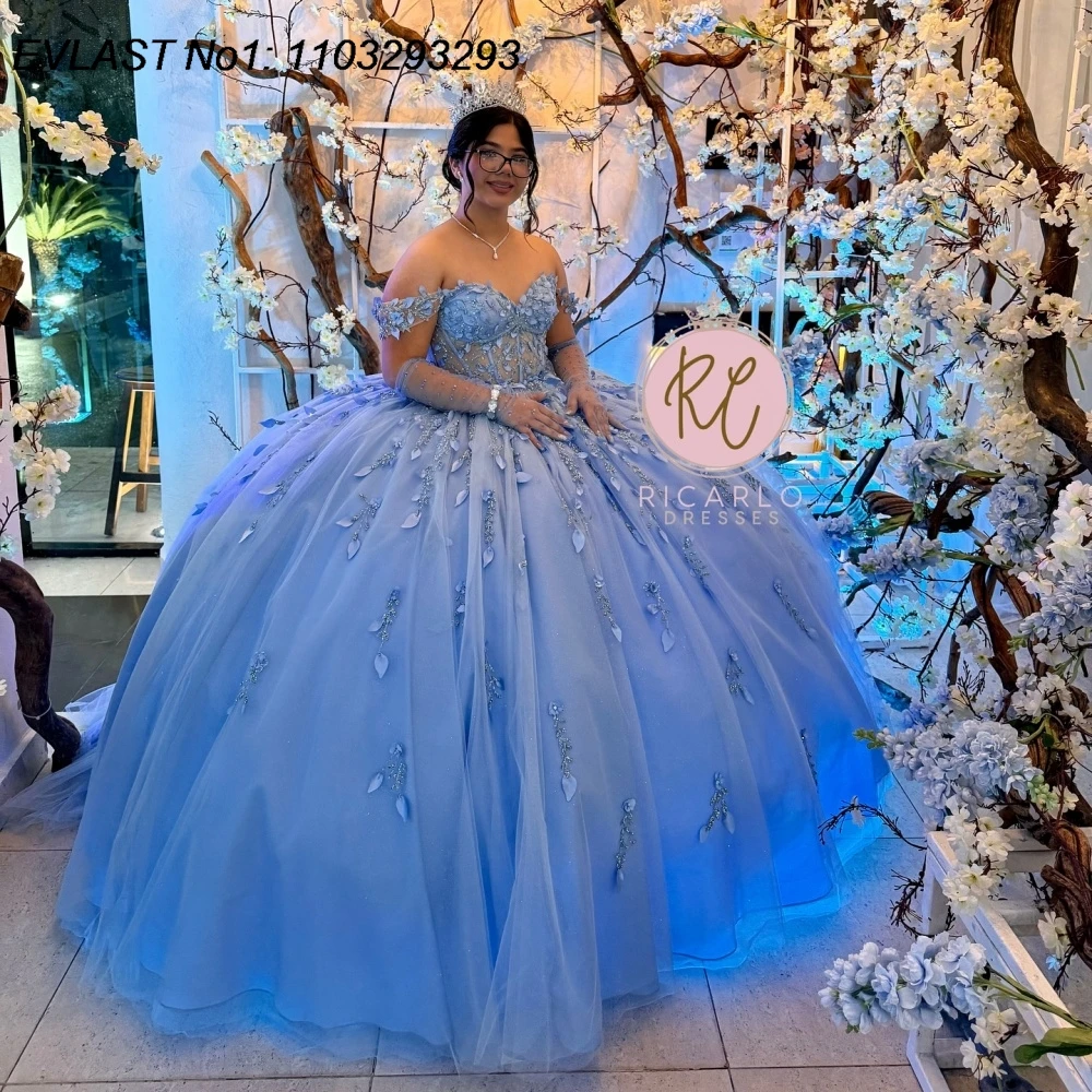 EVLAST индивидуальное блестящее синее бальное платье Quinceanera платье с цветочной аппликацией и бисером корсет Sweet 16, Vestidos De 15 Anos E1Q898
EVLAST индивидуальное блестящее синее бальное платье Quinceanera платье с цветочной аппликацией и бисером корсет Sweet 16, Vestidos De 15 Anos E1Q898