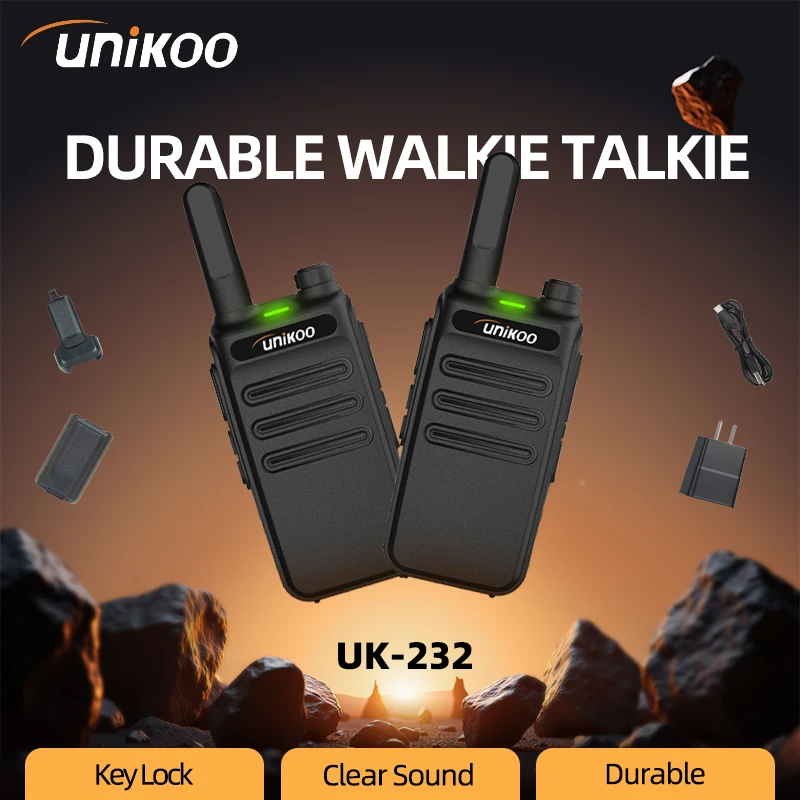 Unikoo UK232 2 PCS Portable Walkie Talkie Type-C PMR FRS Handheld Licence-free Two Way Radio communication for Hunting
Unikoo UK232 2 PCS Portable Walkie Talkie Type-C PMR FRS Handheld Licence-free Two Way Radio communication for Hunting