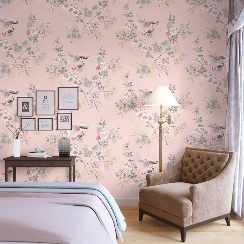 American Hand-Painted Flower and Bird Wallpaper Art Living Room Pink Flower Mural Tv Sofa Background Wall Paper Mural Bedroom
American Hand-Painted Flower and Bird Wallpaper Art Living Room Pink Flower Mural Tv Sofa Background Wall Paper Mural Bedroom