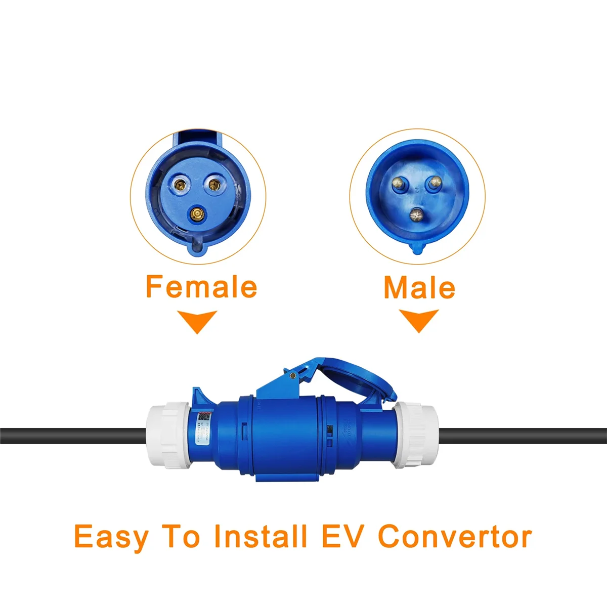 EV Charger Female Plug 3 Pins Adapter Waterproof Connection WallMount Socket 32A 1Phase 7KW Portable Charger EU PlugJAS
EV Charger Female Plug 3 Pins Adapter Waterproof Connection WallMount Socket 32A 1Phase 7KW Portable Charger EU PlugJAS