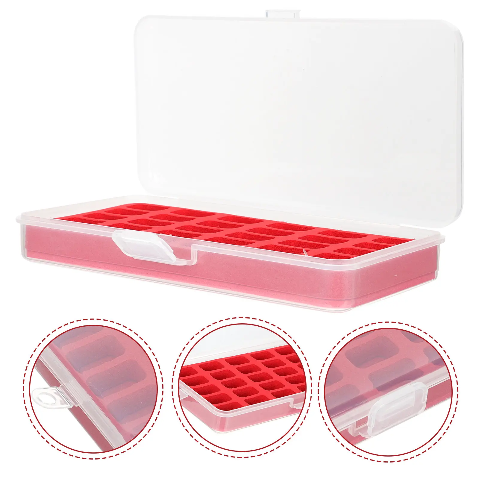 Large Capacity Bobbins Storage Box Plastic Organizer Sewing Thread Holder Clear Lid Portable Custom Patches Sew on
Large Capacity Bobbins Storage Box Plastic Organizer Sewing Thread Holder Clear Lid Portable Custom Patches Sew on
