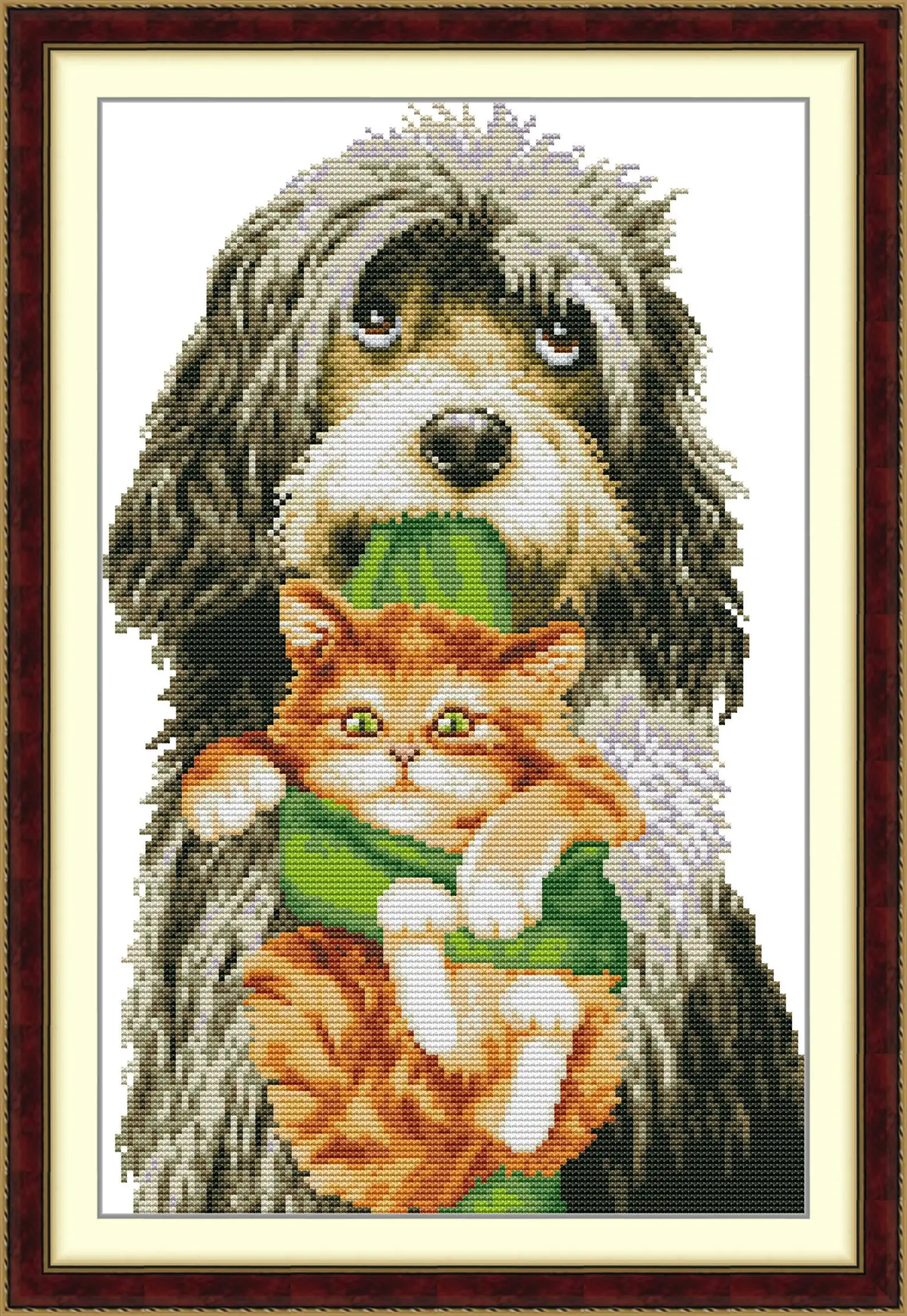 Maydear Full Cross Stitch Kit, 11CT/14CT/16CT/9CT Aida Fabric,DMC Threads Sewing Pattern Embroidery Set-Dog with kitten
Maydear Full Cross Stitch Kit, 11CT/14CT/16CT/9CT Aida Fabric,DMC Threads Sewing Pattern Embroidery Set-Dog with kitten