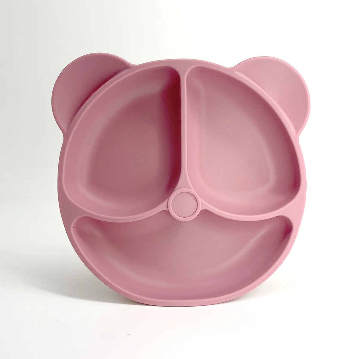 A Food-Grade Silicone Plate for Babies and Toddlers, with Bear-Shaped Compartments and Strong Suction Cups to Prevent Spills
A Food-Grade Silicone Plate for Babies and Toddlers, with Bear-Shaped Compartments and Strong Suction Cups to Prevent Spills