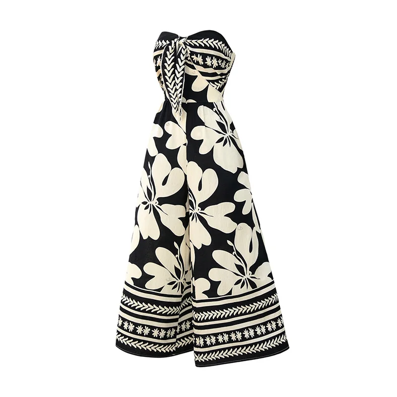 Dressfo Women's Bohemian Wide Leg Jumpsuit Colorblock Tribal Abstract Floral Print Bowknot Off the Shoulder Jumpsuit
Dressfo Women's Bohemian Wide Leg Jumpsuit Colorblock Tribal Abstract Floral Print Bowknot Off the Shoulder Jumpsuit