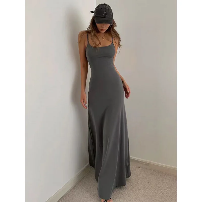 Women Sleeveless Strap Backless Long Maxi Dress 2026 Summer Street Beach Vacation Sexy Birthday Evening Party Dresses Vestidos
Women Sleeveless Strap Backless Long Maxi Dress 2026 Summer Street Beach Vacation Sexy Birthday Evening Party Dresses Vestidos
