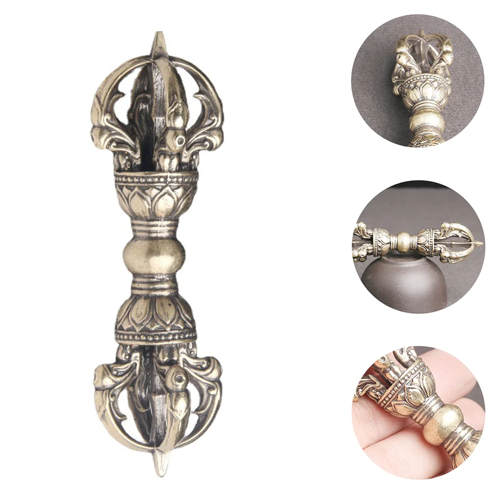 Vintage Decor Pestle Handle Brass Dharma Religious Amulet Halloween Ornament Home Office Vajra
Vintage Decor Pestle Handle Brass Dharma Religious Amulet Halloween Ornament Home Office Vajra