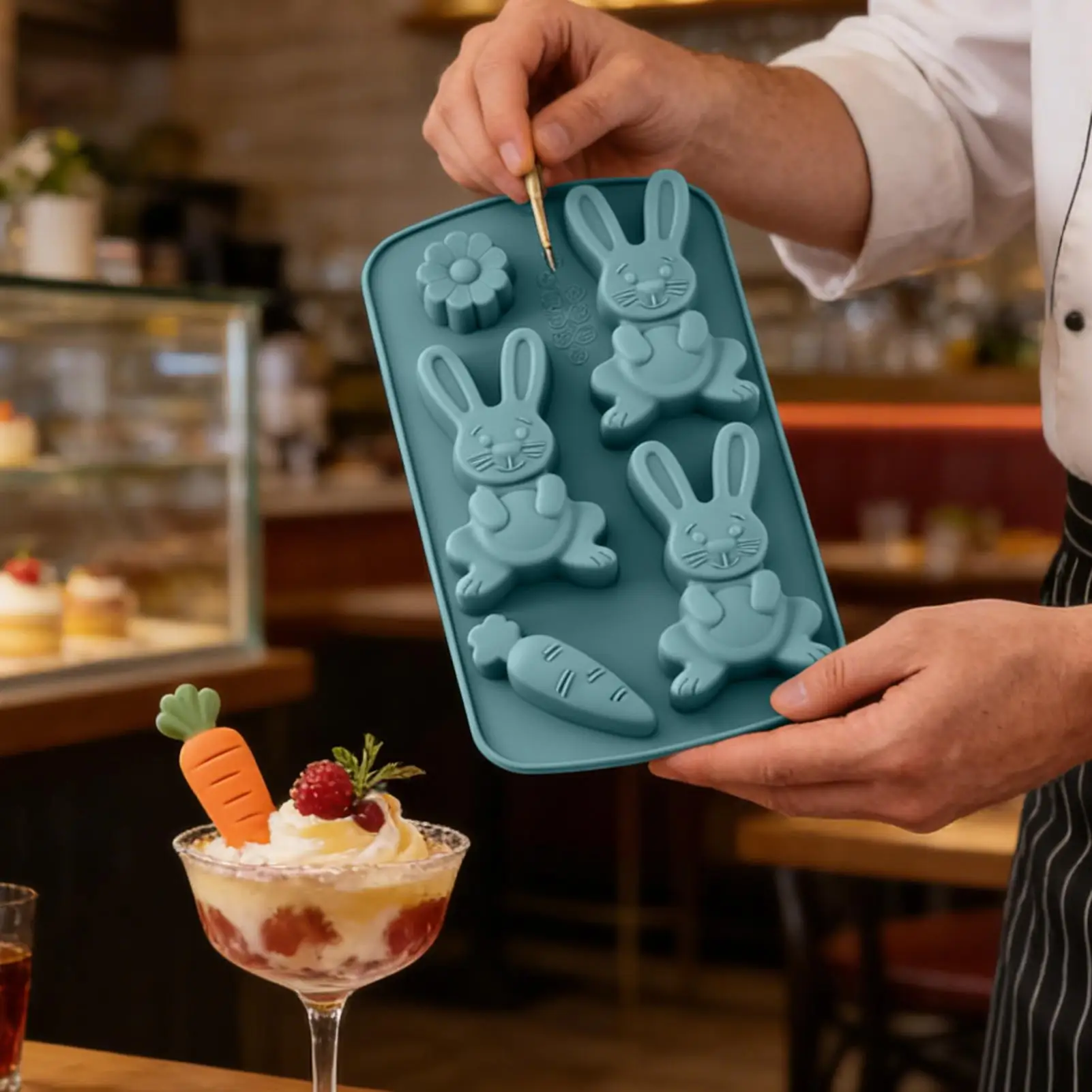 Easter Bunny Baking Mold Non Stick 3D Bunny Shape Resin Mold for Gummies Ice Jelly Pastry Cake Decoration Soap Chocolate Cupcake
Easter Bunny Baking Mold Non Stick 3D Bunny Shape Resin Mold for Gummies Ice Jelly Pastry Cake Decoration Soap Chocolate Cupcake