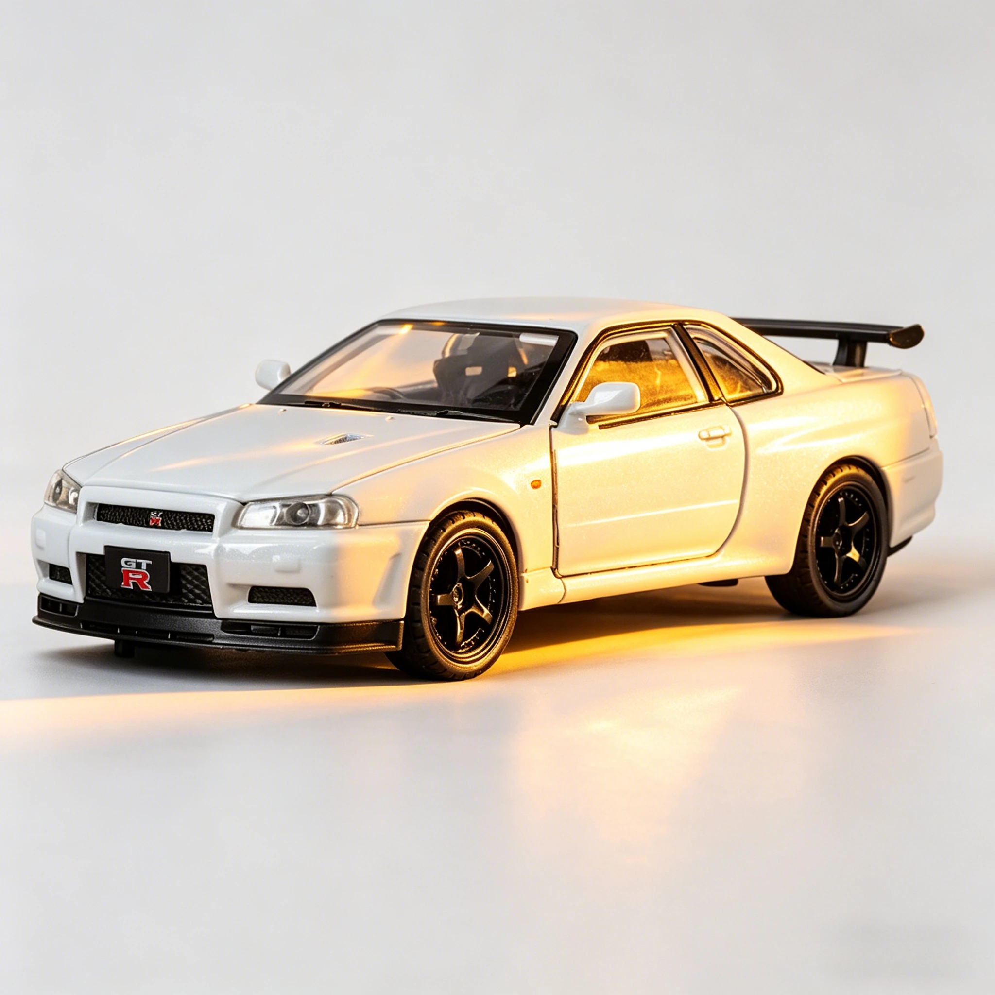 1:32 GTR R34 Skyline Toy Car Model With Sound And Light Alloy Diecast Model Vehicle Collection for Boy Adult Festival Gifts
1:32 GTR R34 Skyline Toy Car Model With Sound And Light Alloy Diecast Model Vehicle Collection for Boy Adult Festival Gifts