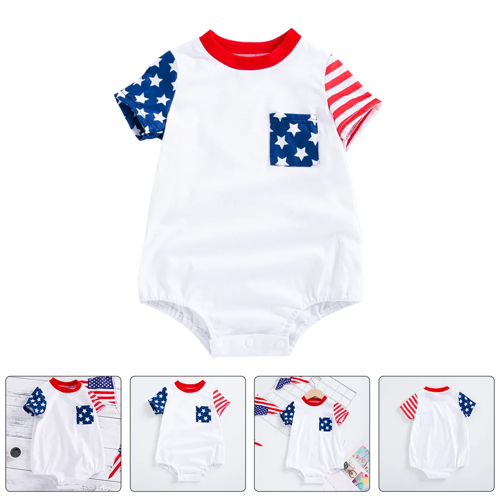Unisex Baby Romper Independence Day Pattern Newborn Outfit Infant Clothes Fashionable Gentleman Style Comfortable Wear
Unisex Baby Romper Independence Day Pattern Newborn Outfit Infant Clothes Fashionable Gentleman Style Comfortable Wear