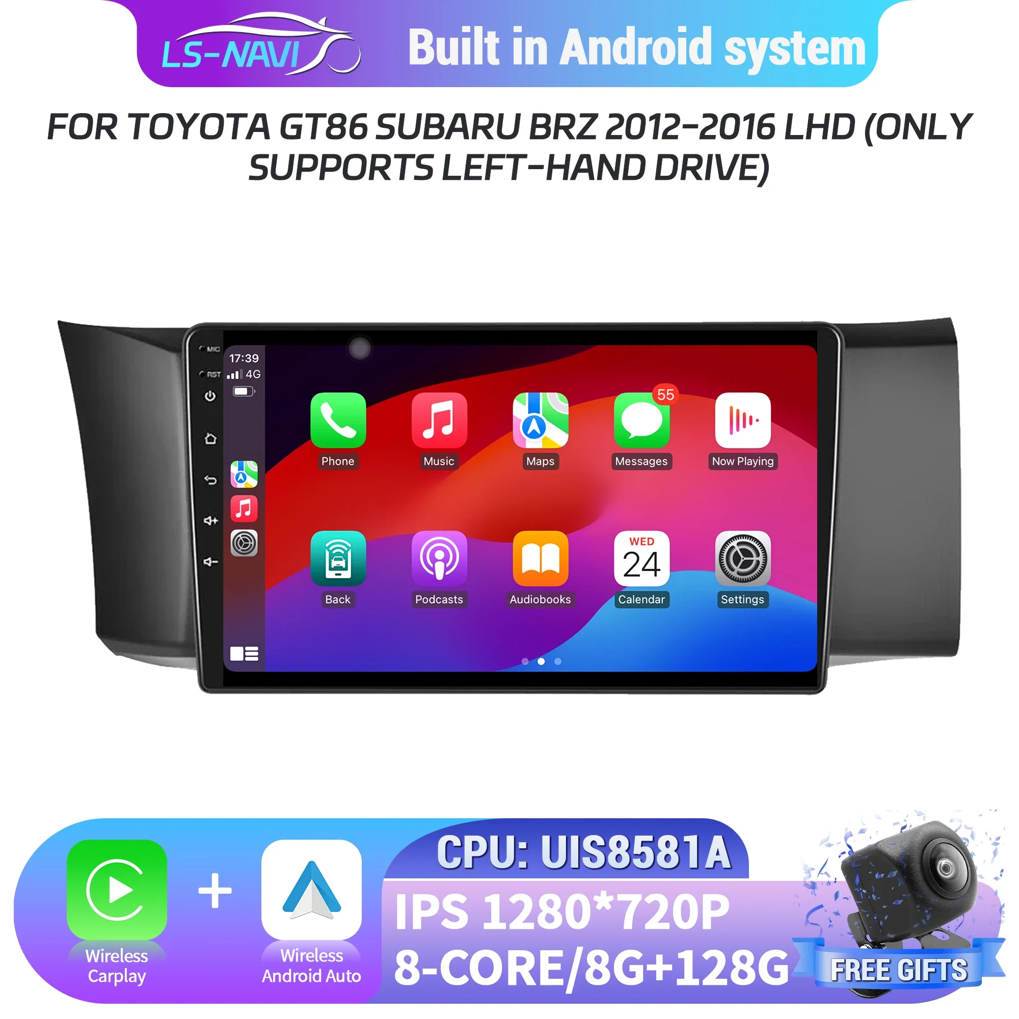 Автомобильный радиоприемник Android 14, для Toyota GT86 Subaru BRZ 2012-2016, мультимедийная навигация с левым рулем, 4G GPS, экран головного устройства CarPlay
Автомобильный радиоприемник Android 14, для Toyota GT86 Subaru BRZ 2012-2016, мультимедийная навигация с левым рулем, 4G GPS, экран головного устройства CarPlay