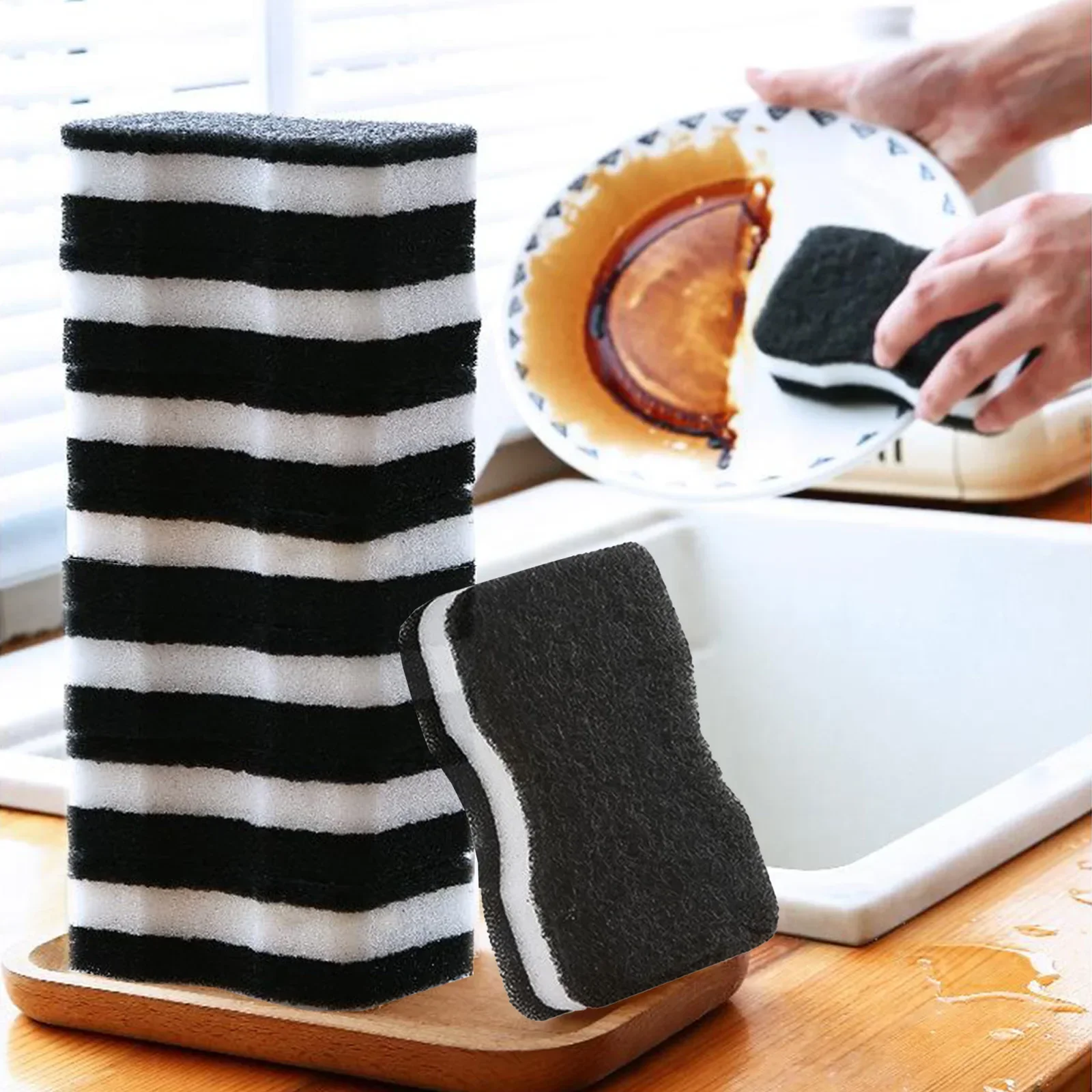 5PCS Sponge Rub Black Dish Sponge Scouring Pad Kitchen Cleaning Sponge Wiping Loofah Household Merchandises Cleaning Brushes
5PCS Sponge Rub Black Dish Sponge Scouring Pad Kitchen Cleaning Sponge Wiping Loofah Household Merchandises Cleaning Brushes
