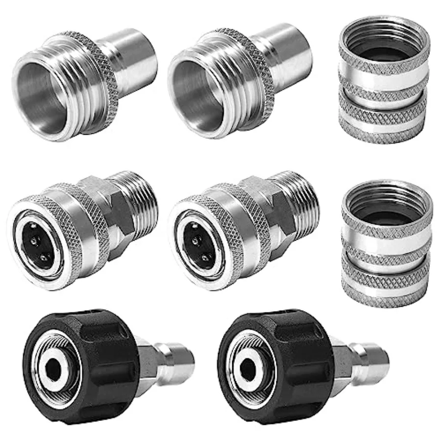 M MINGLE Ultimate Prure Washer Adapter Set, Quick Disconnect Kit, M22 Swivel to 3/8 Inch Quick Connect, 3/4 Inch to Quick Relea
M MINGLE Ultimate Prure Washer Adapter Set, Quick Disconnect Kit, M22 Swivel to 3/8 Inch Quick Connect, 3/4 Inch to Quick Relea
