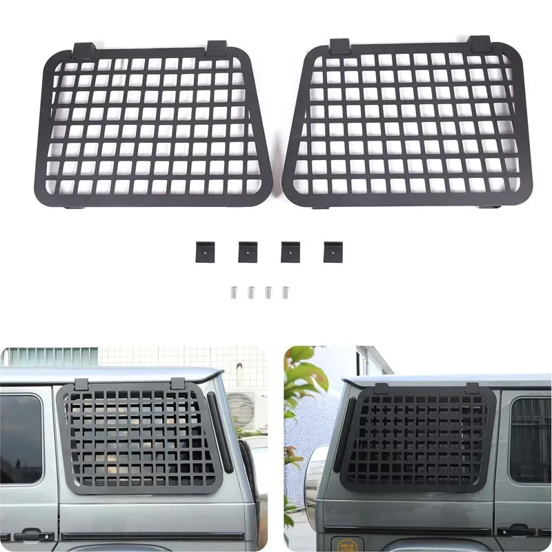 Aluminum alloy black For Mercedes-Benz G-Class W463 2004-2018 car rear side window armor bag rack car modification accessories
Aluminum alloy black For Mercedes-Benz G-Class W463 2004-2018 car rear side window armor bag rack car modification accessories