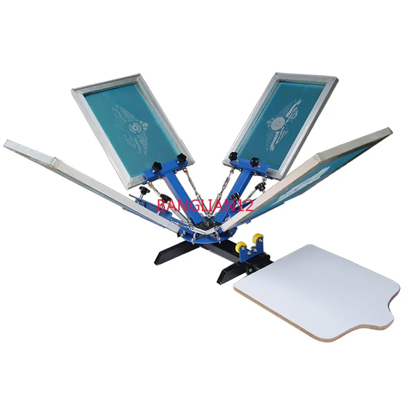 Простая 4-цветная 2-позиционная трафаретная печатная машина, ручная трафаретная печать, настольная печатная машина для футболок 45*54 см
Простая 4-цветная 2-позиционная трафаретная печатная машина, ручная трафаретная печать, настольная печатная машина для футболок 45*54 см