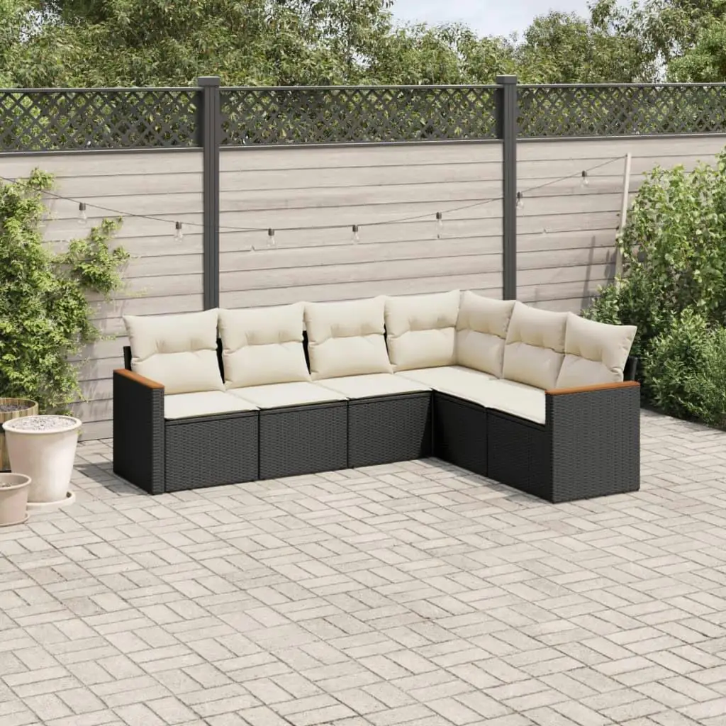 Stylish Black Cream White Rattan 6 Piece Modular Garden Sofa Set Outdoor Furniture
Stylish Black Cream White Rattan 6 Piece Modular Garden Sofa Set Outdoor Furniture