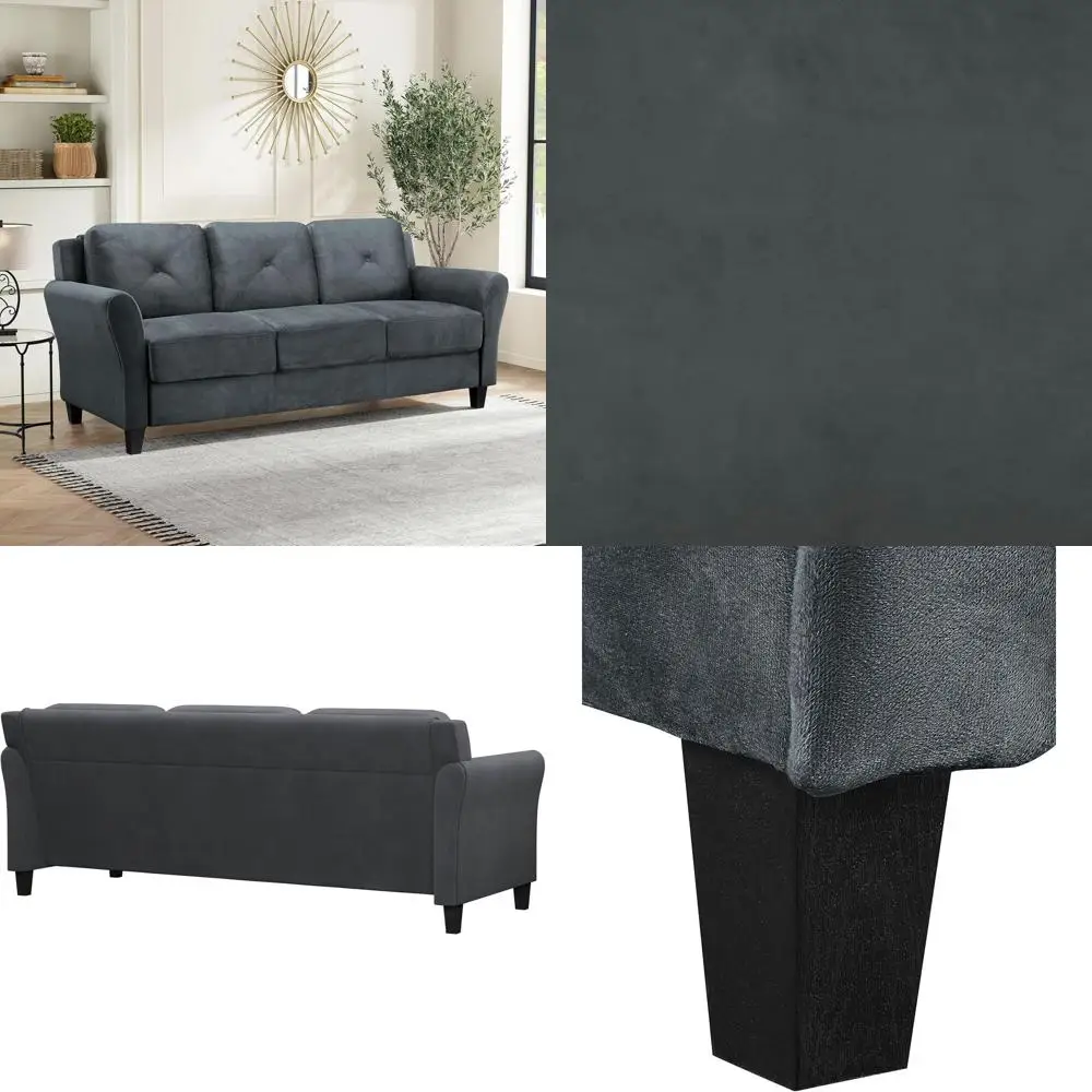 Transitional Style Sofa with Coil Comfort, Easy Assembly, Microfiber Fabric, Gray
Transitional Style Sofa with Coil Comfort, Easy Assembly, Microfiber Fabric, Gray