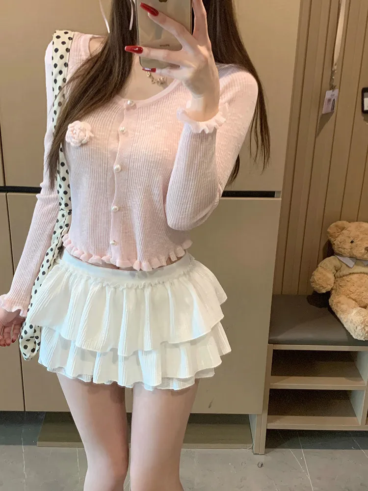 Sweet Style Long Sleeve Short Coat Women's Winter Versatile Anti-Aging Thin Short Outerwear Floral Embellishment Wooden
Sweet Style Long Sleeve Short Coat Women's Winter Versatile Anti-Aging Thin Short Outerwear Floral Embellishment Wooden