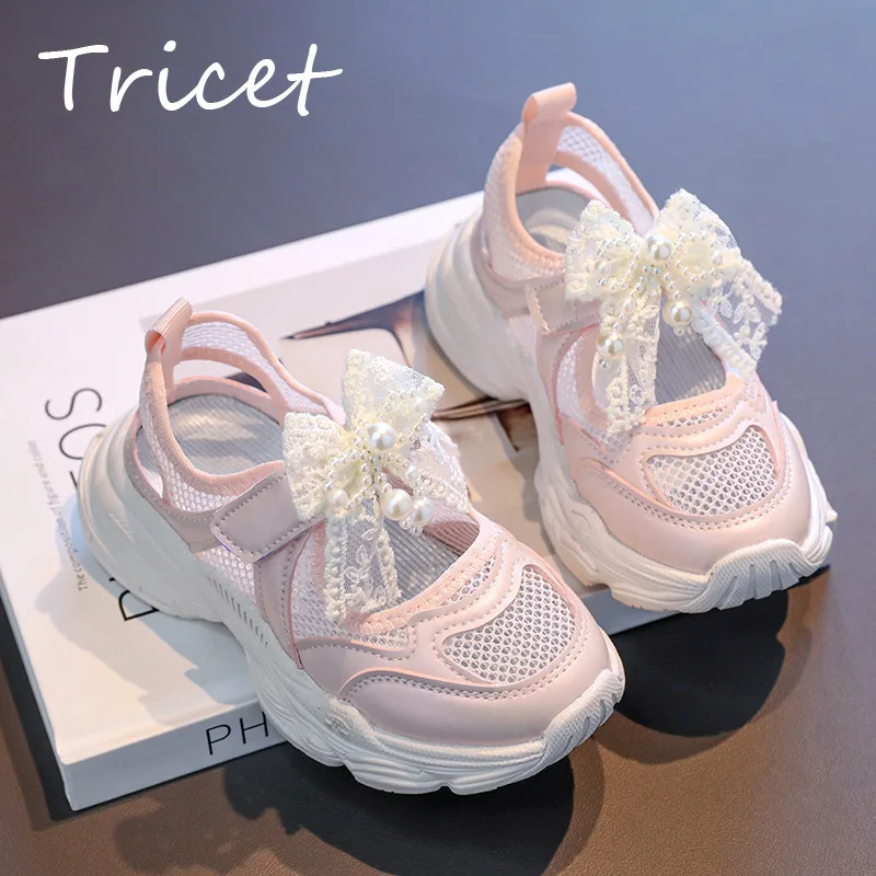 Summer Mesh Kids Sneakers Lace Bow Hollow Out Sport Girls Sandals Breathable Soft Bottom Children Princess Running Shoes
Summer Mesh Kids Sneakers Lace Bow Hollow Out Sport Girls Sandals Breathable Soft Bottom Children Princess Running Shoes