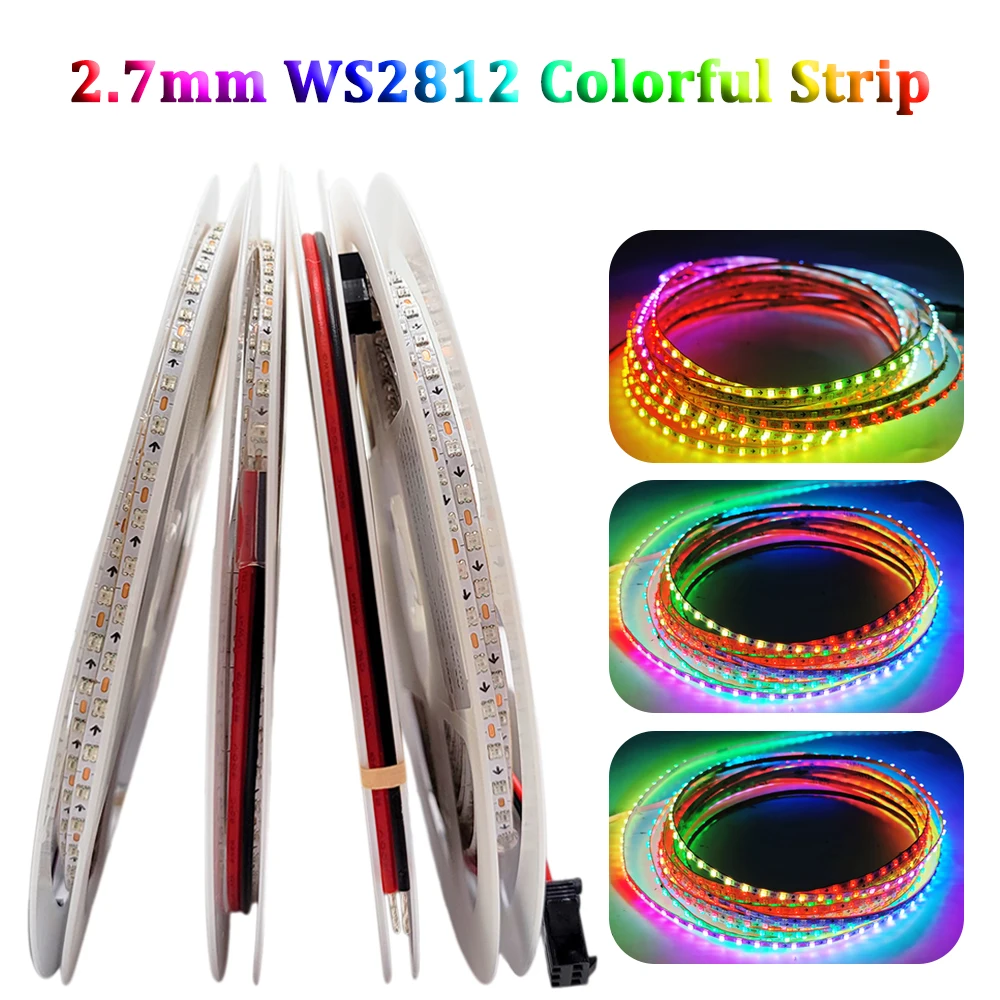 DC5V DC12V Ultra Narrow 2.7mm WS2812B Led Strip 160leds/m WS2812 2020 RGBIC Individually Addressable Smart Pixel Light White PCB
DC5V DC12V Ultra Narrow 2.7mm WS2812B Led Strip 160leds/m WS2812 2020 RGBIC Individually Addressable Smart Pixel Light White PCB