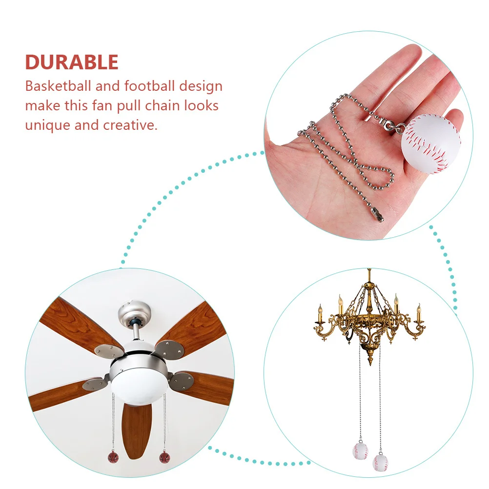 2pcs Ceiling Fan Pull Chain Extender Stainless Steel Basketball Design Rustproof For Ceiling Light Bedside Lamp Fan Pulls
2pcs Ceiling Fan Pull Chain Extender Stainless Steel Basketball Design Rustproof For Ceiling Light Bedside Lamp Fan Pulls