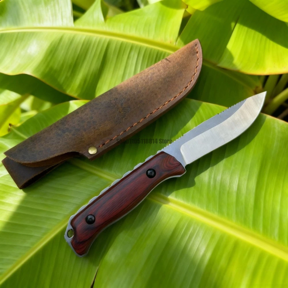 15002 Fixed Blade Knife Knife with 4.1in Blade Sheath Outdoor Knife Beech-like Wood Handle for Camping, Bushcraft, EDC
15002 Fixed Blade Knife Knife with 4.1in Blade Sheath Outdoor Knife Beech-like Wood Handle for Camping, Bushcraft, EDC