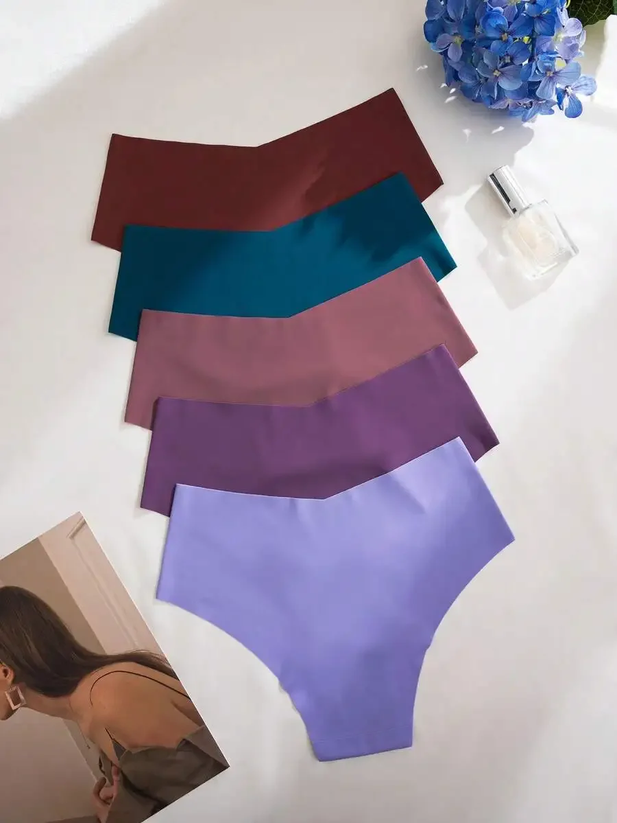 5pcs Women Seamless Minimalist Solid Color Briefs Underwear
5pcs Women Seamless Minimalist Solid Color Briefs Underwear