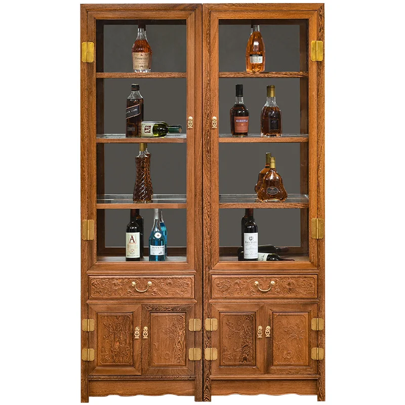 Chicken wing wood red wine cabinet antique Chinese glass cabinet solid wood living room display cabinet mahogany single door
Chicken wing wood red wine cabinet antique Chinese glass cabinet solid wood living room display cabinet mahogany single door