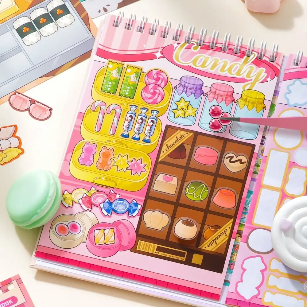 Cartoon Miniature Landscape Sticker Book Decompression Coil Binding 3D Daily Storage Sticker Collection DIY Cabin Scene Sticker
Cartoon Miniature Landscape Sticker Book Decompression Coil Binding 3D Daily Storage Sticker Collection DIY Cabin Scene Sticker