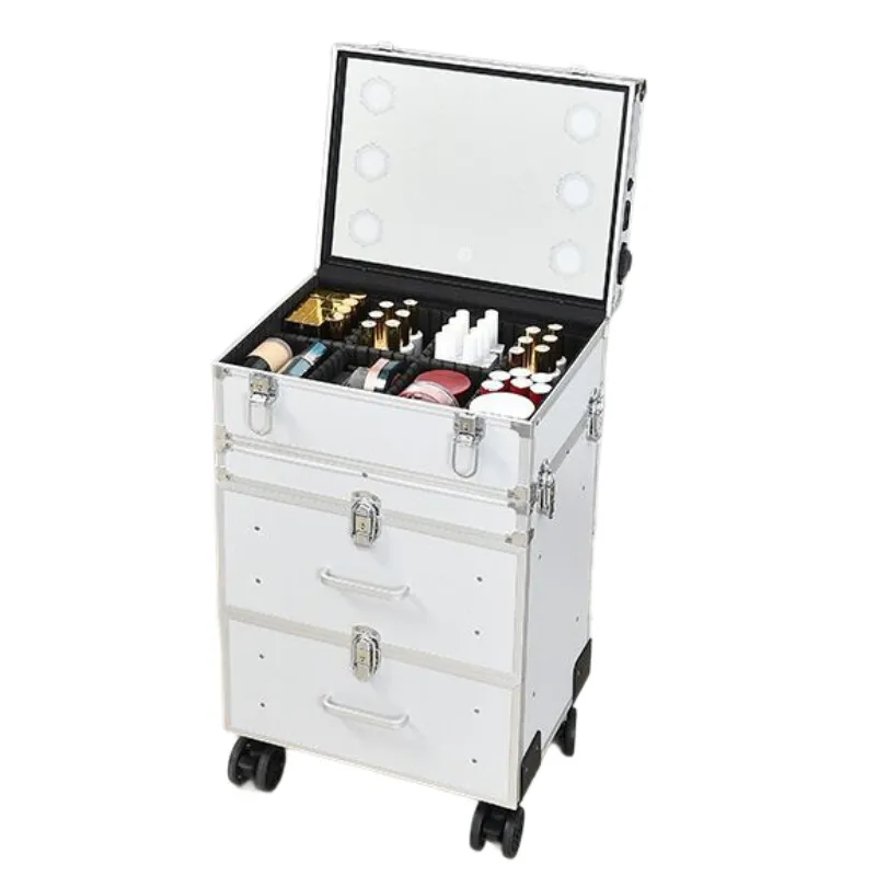 Professional LED Cosmetic Case with Built-in Mirror, Multilayer Drawers Portable Makeup Storage Organizer for Beauty
Professional LED Cosmetic Case with Built-in Mirror, Multilayer Drawers Portable Makeup Storage Organizer for Beauty