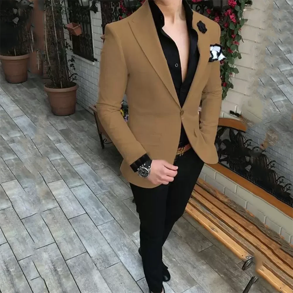 Men Suits Groom Wear One Button Party Wedding Tuxedos Slim Fit Business Casual Peak Lapel 2 Piece (Jacket+Pants) Costume Homme
Men Suits Groom Wear One Button Party Wedding Tuxedos Slim Fit Business Casual Peak Lapel 2 Piece (Jacket+Pants) Costume Homme