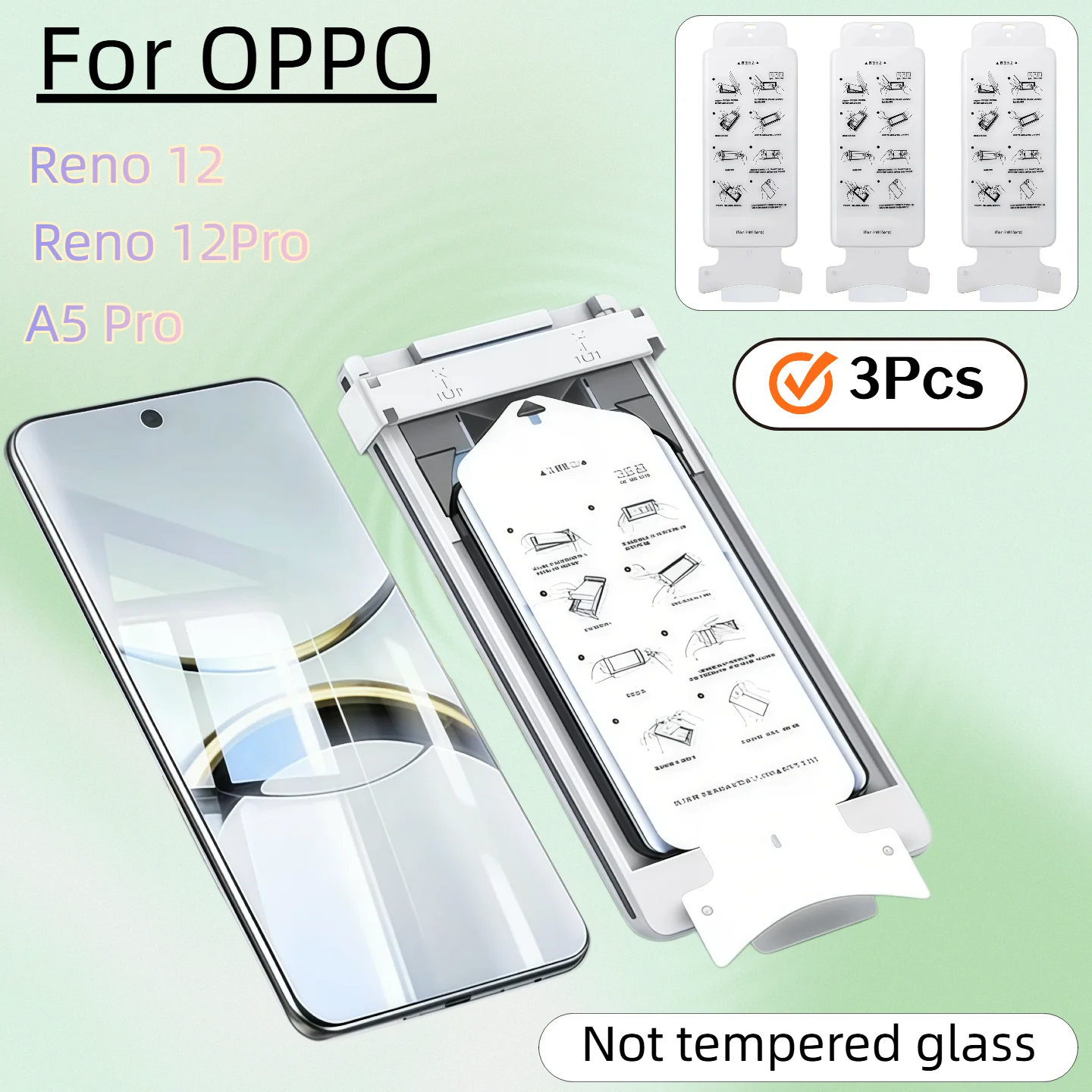3Pcs For OPPO Reno12 Reno 12 Pro A5 Ceramic Film Screen Protector No Dust Positioning With Install Kit Not Tempered Glass
3Pcs For OPPO Reno12 Reno 12 Pro A5 Ceramic Film Screen Protector No Dust Positioning With Install Kit Not Tempered Glass