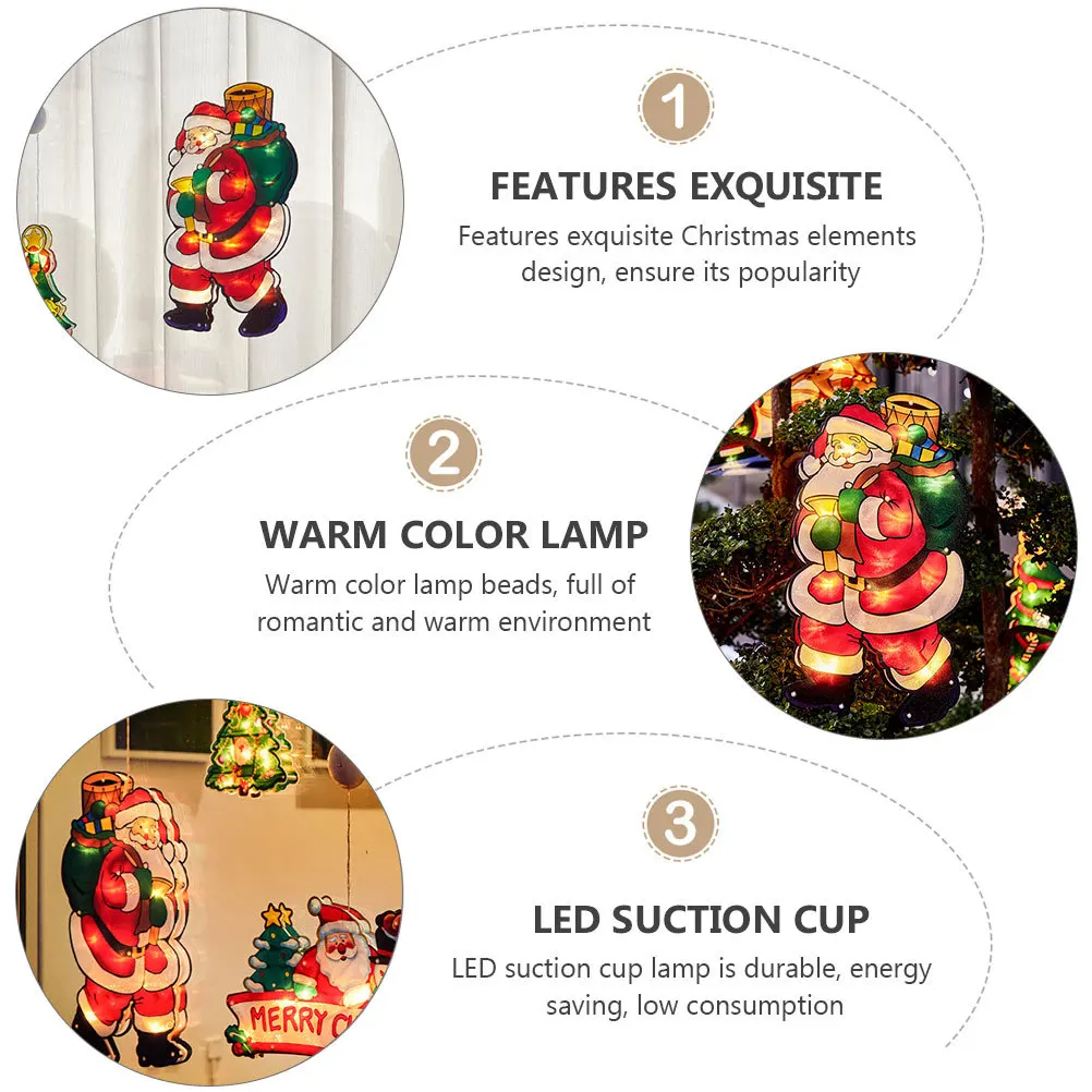 1Pcs Christmas Santa Claus LED Suction Cup Lamp Warm Light Festival Party Decorative Xmas Home Lamp LED Light Party Supply
1Pcs Christmas Santa Claus LED Suction Cup Lamp Warm Light Festival Party Decorative Xmas Home Lamp LED Light Party Supply