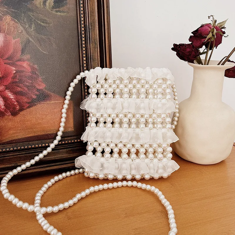 Pearl Woven Crossbody Bags for Women Small Coin Wallet Handbags Ladies Phone Beach Shoulder Bag
Pearl Woven Crossbody Bags for Women Small Coin Wallet Handbags Ladies Phone Beach Shoulder Bag