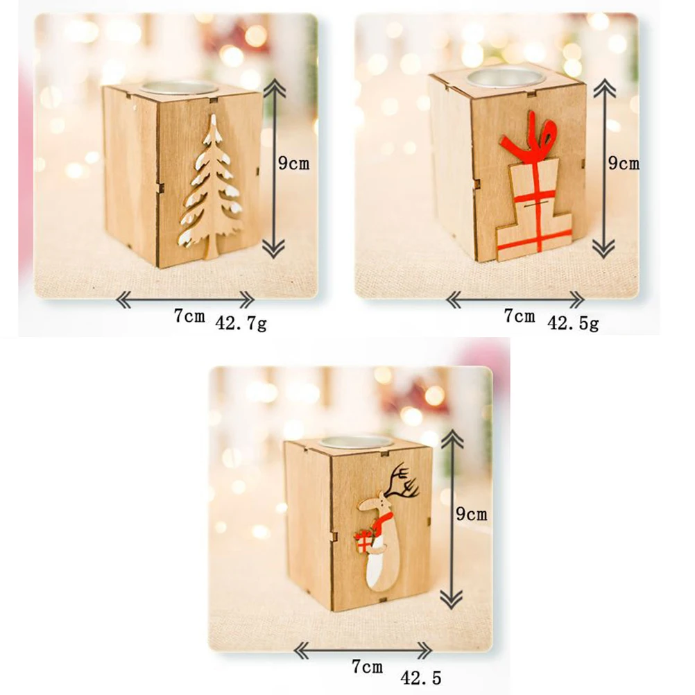 2 Pcs Wooden Holders Christmas Tealight Decorations Reusable Holiday Home Office Party DIY Ornament
2 Pcs Wooden Holders Christmas Tealight Decorations Reusable Holiday Home Office Party DIY Ornament