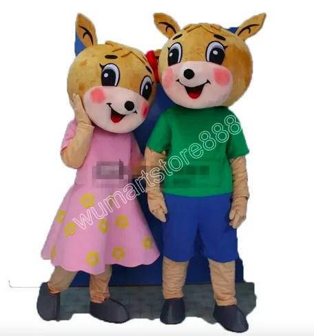 New Adult Halloween 2pcs Both Sika Deer Couple Lovers Mascot Costume Plush Christmas Fancy Dress Halloween Mascot Costume
New Adult Halloween 2pcs Both Sika Deer Couple Lovers Mascot Costume Plush Christmas Fancy Dress Halloween Mascot Costume