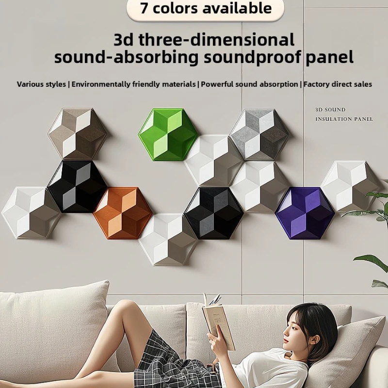 Hexagon 12 Pcs Sound Absorbing Panels Acoustic Wall Absorcion for Home Recording Studio Living Room Bedroom Decoration
Hexagon 12 Pcs Sound Absorbing Panels Acoustic Wall Absorcion for Home Recording Studio Living Room Bedroom Decoration