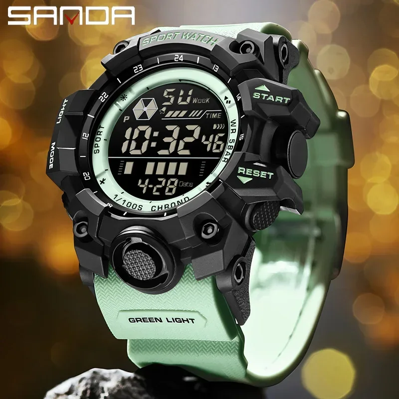 SANDA Trendy Fashion Electronic Men Watches Waterproof Outdoor Sports Watch Luxury Military Man Wristwatch Male Digital Clock
SANDA Trendy Fashion Electronic Men Watches Waterproof Outdoor Sports Watch Luxury Military Man Wristwatch Male Digital Clock