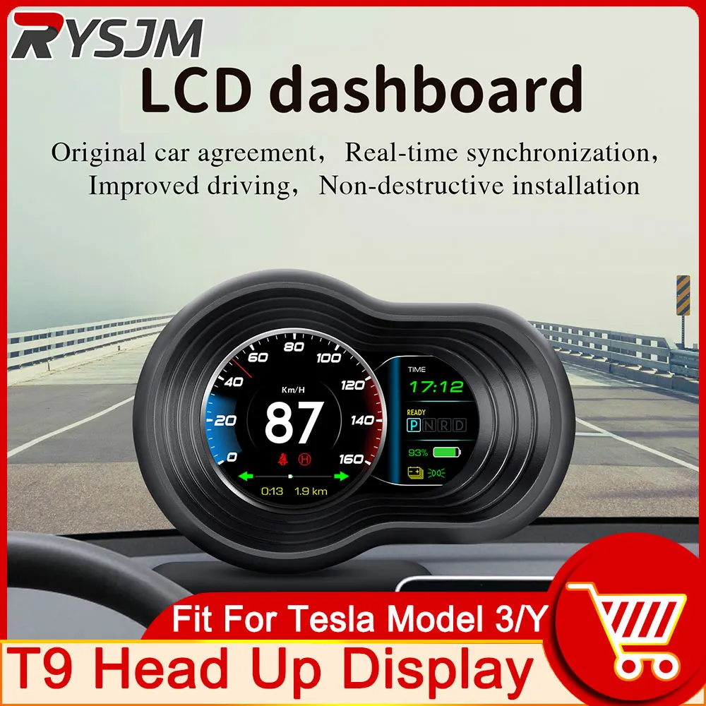 HD T9 for Tesla Model 3 Model Y Head Up Display Car Speedometer Auto Windshield Projector High Beam Light Intelligent Low Power
HD T9 for Tesla Model 3 Model Y Head Up Display Car Speedometer Auto Windshield Projector High Beam Light Intelligent Low Power