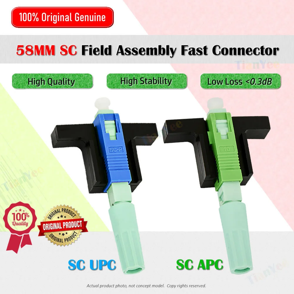 58MM Fixed-length Block LX58 Single-Mode SC UPC APC Fast Connector FTTH Tool 58mm Connector Quick Connector 50/ 100/200Pcs Lot
58MM Fixed-length Block LX58 Single-Mode SC UPC APC Fast Connector FTTH Tool 58mm Connector Quick Connector 50/ 100/200Pcs Lot