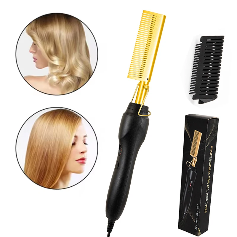 Electric Hot Comb Hair Straightener Ceramic Multiple Heat Pressing Brush For Wigs & Natural Hair Styling Tools
Electric Hot Comb Hair Straightener Ceramic Multiple Heat Pressing Brush For Wigs & Natural Hair Styling Tools